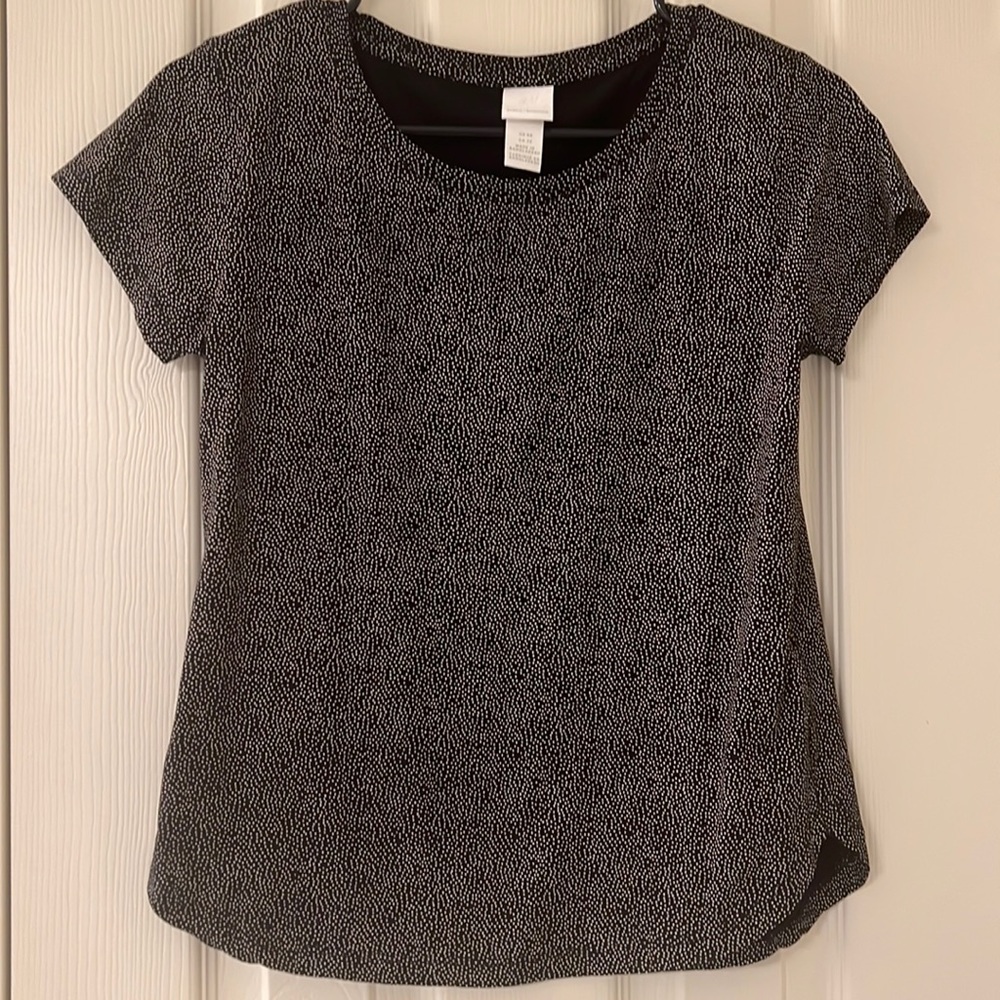 H&M Black Shirt with White Polka Dots
